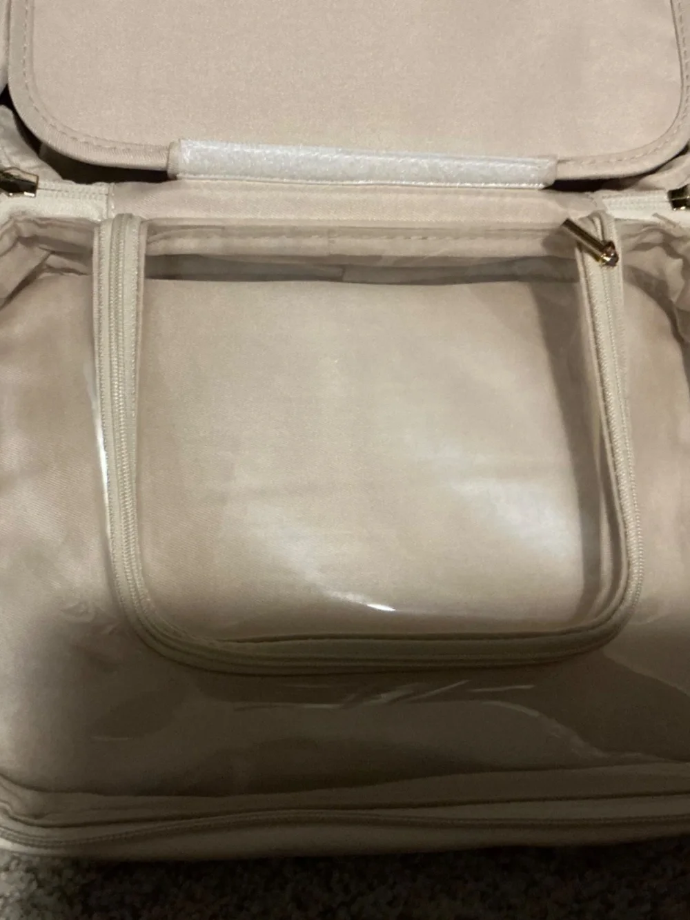 Multi compartment make up bag